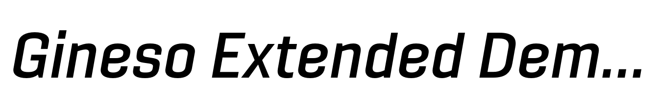 Gineso Extended Demi Italic